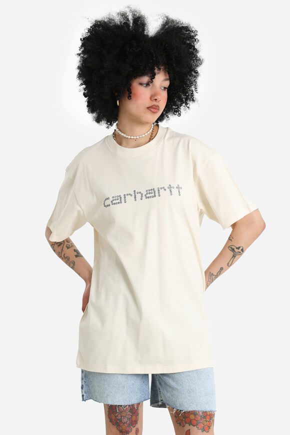Carhartt WIP Rivet Script T-Shirt - Natural S Damen