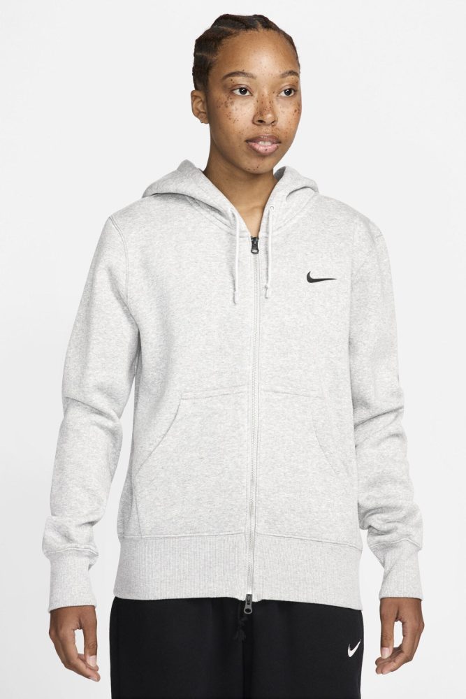 Nike Phoenix Fleece Kapuzensweatjacke - Birch Heather M Damen