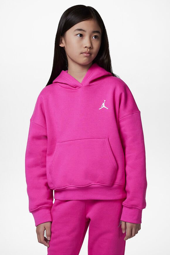 Jordan Brooklyn Kapuzensweatshirt - Fire Pink + White L Kids