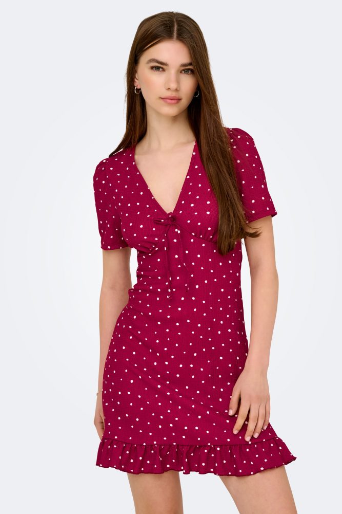 Only ONLBILL Minikleid aus Seersucker - Rio Red M
