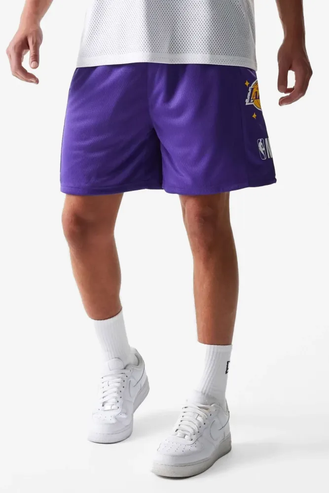 New Era Mesh Shorts - Purple M Herren