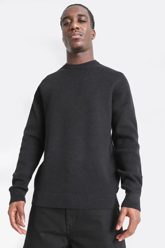 Only & Sons Gerippter Strickpullover - Black XS Herren