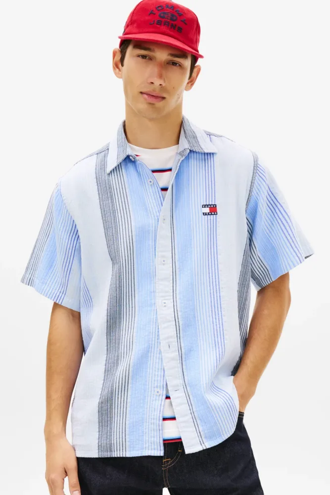 Tommy Jeans - Hemd, kurzarm, für Herren, Hellblau, Größe M