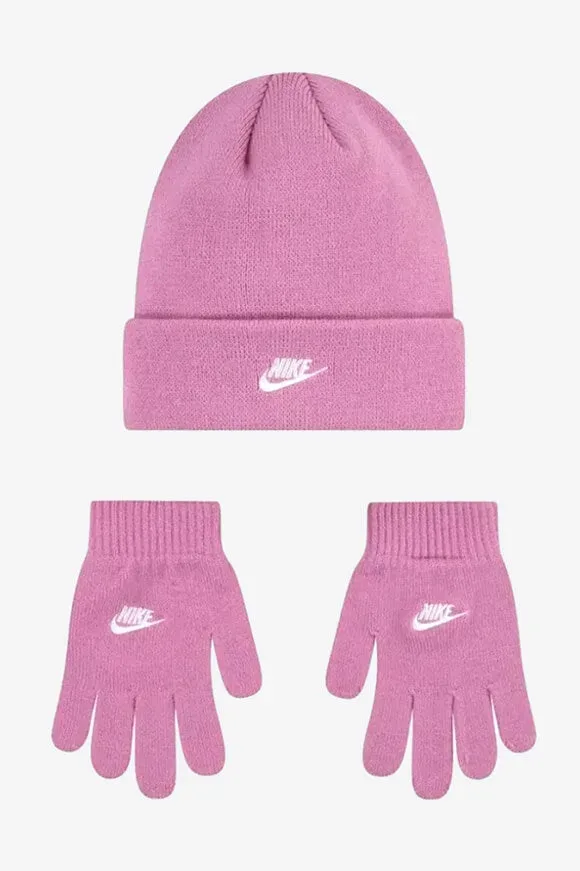 Nike Set: Beanie und Handschuhe - Magic Flamingo Einheitsgroesse Kids