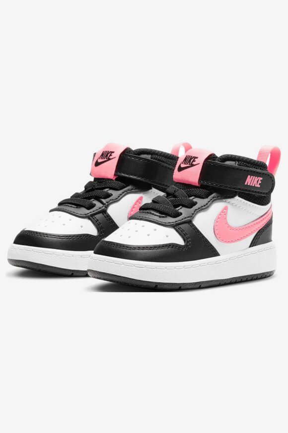 Nike Court Borough 2 Baby Sneaker - Black + Sunset Pulse + White EU22