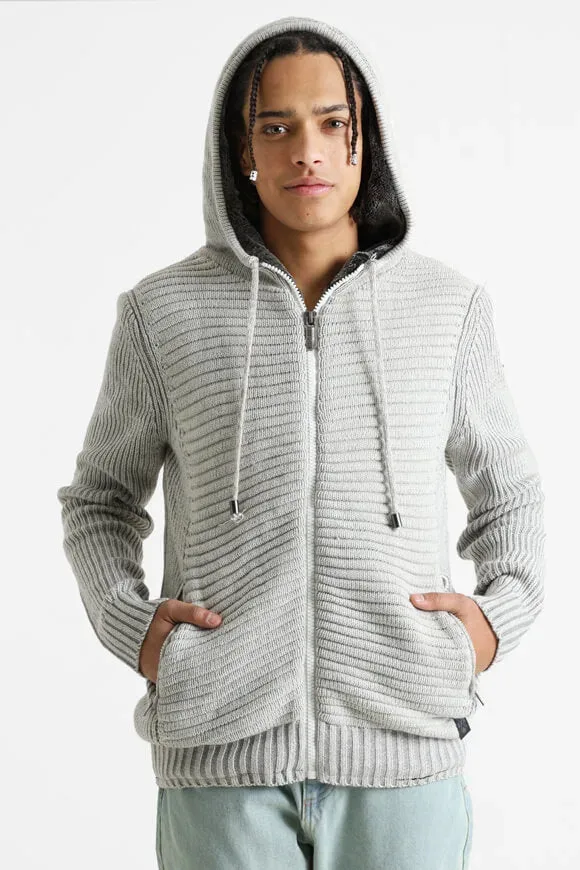 Poolman Gefütterte Strickjacke - Light Grey S Herren