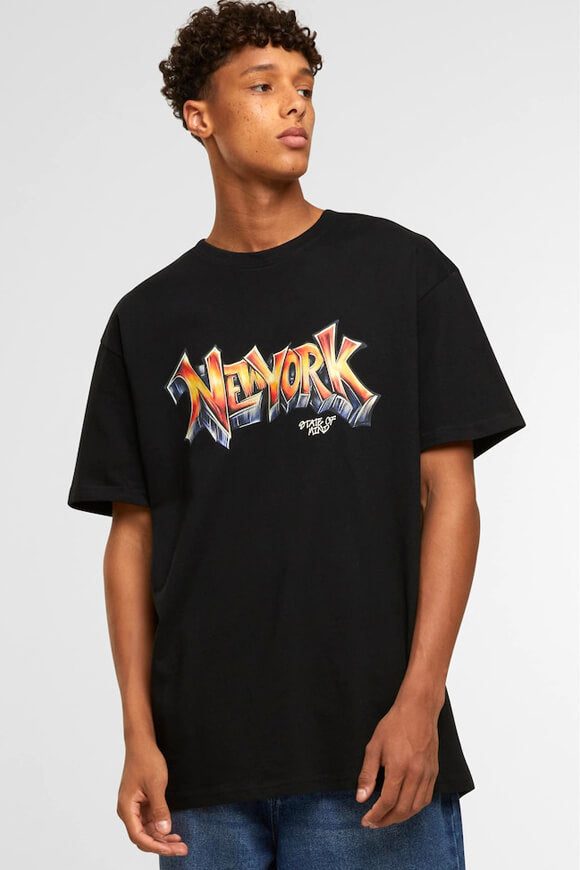 Upscale New York Graffiti T-Shirt - Black M Herren