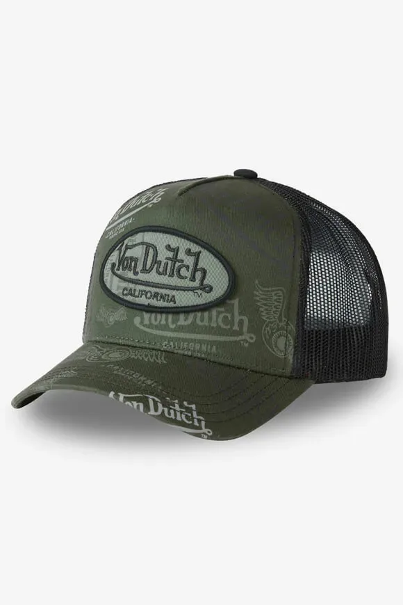 Von Dutch Trucker Cap / Snapback - Dark Olive + Black Einheitsgroesse Herren