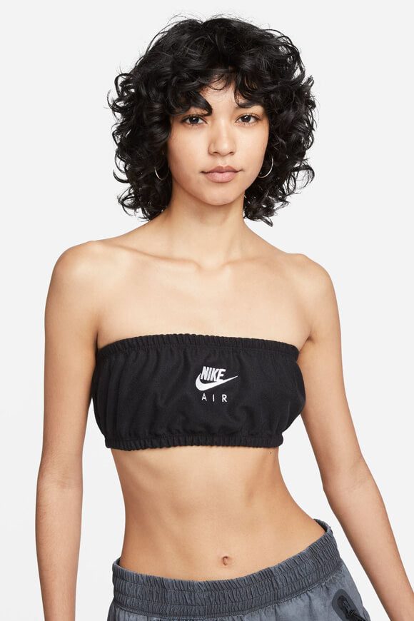Nike Air Bandeau Crop Top - Schwarz XS Damen