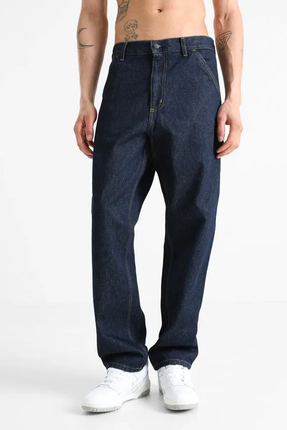 Carhartt WIP Single Knee Relaxed Straight Fit Jeans L32 - Blue Rinsed 36/32 Herren