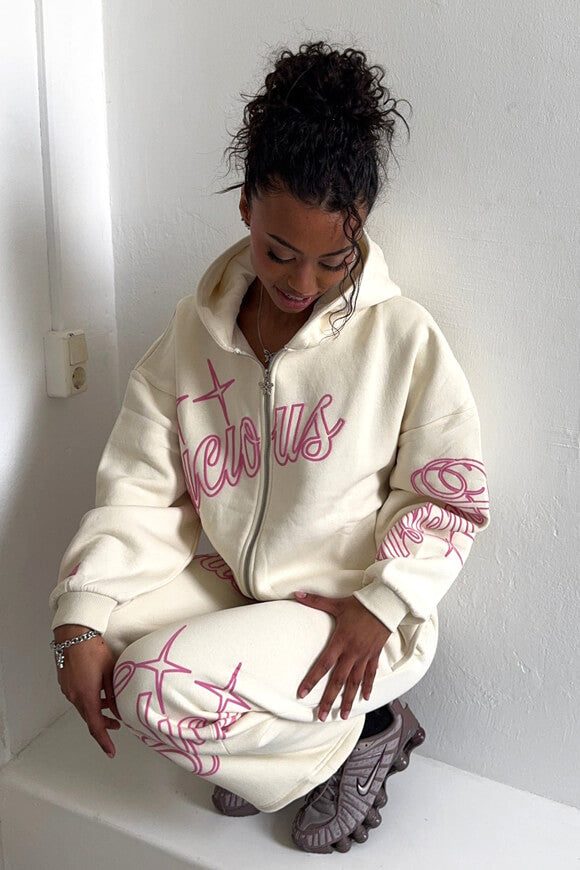 Felicious Star Kapuzensweatjacke - Cream S Damen