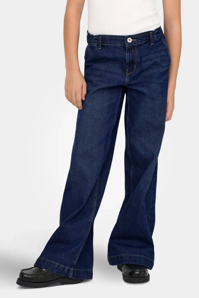 Only KOGCOMET Wide Leg Jeans - Dark Blue Denim 152 Kids