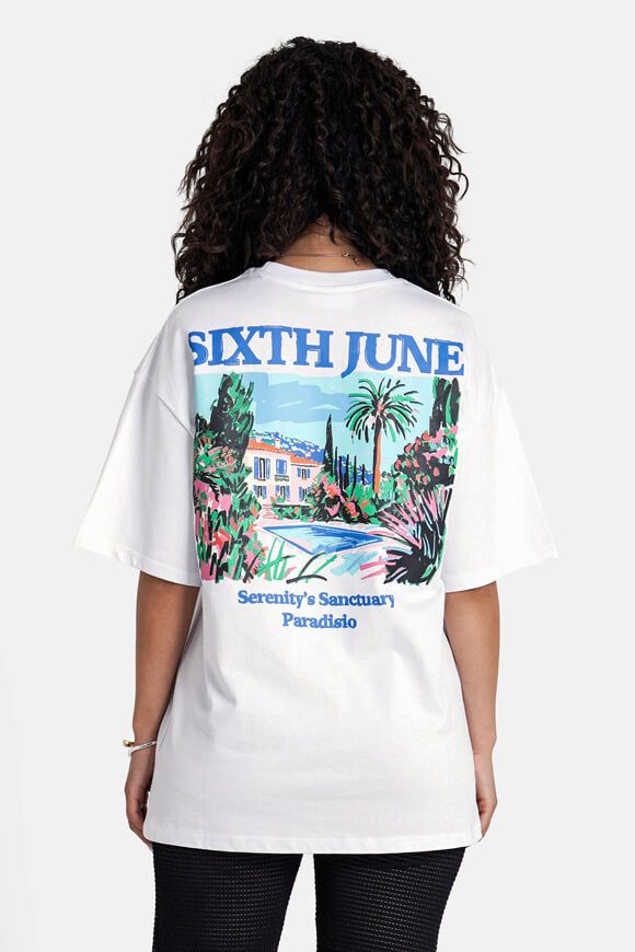 Sixth June Serenity Oversize T-Shirt - White S Damen