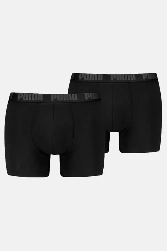 Puma Doppelpack Boxershorts - Black + Phantom L Herren