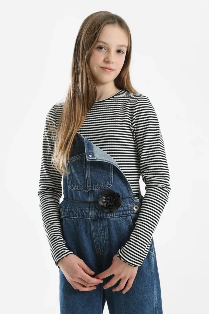 Only KOGDIXI Langarmshirt - Black + Cloud Dancer 158-164 Kids