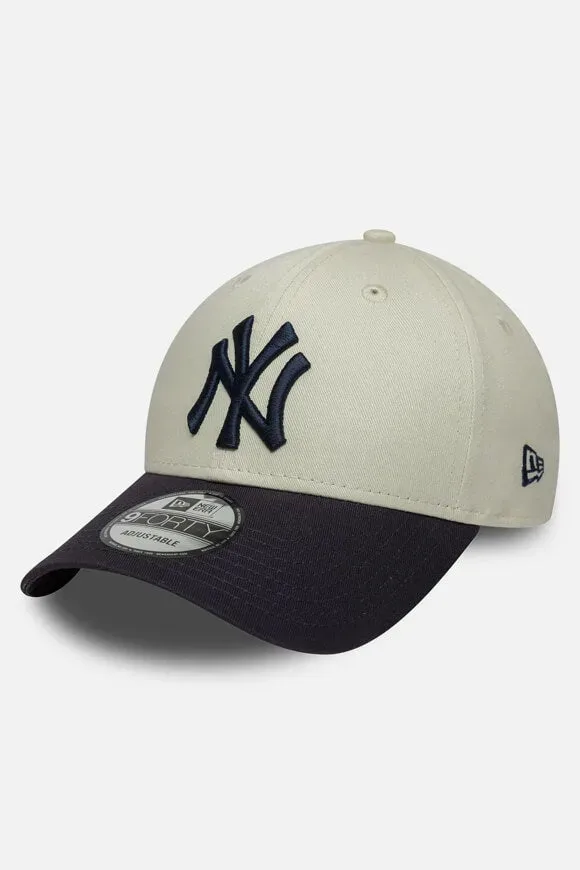 New Era 9Forty Cap / Strapback - Light Beige + Navy Einheitsgroesse Herren