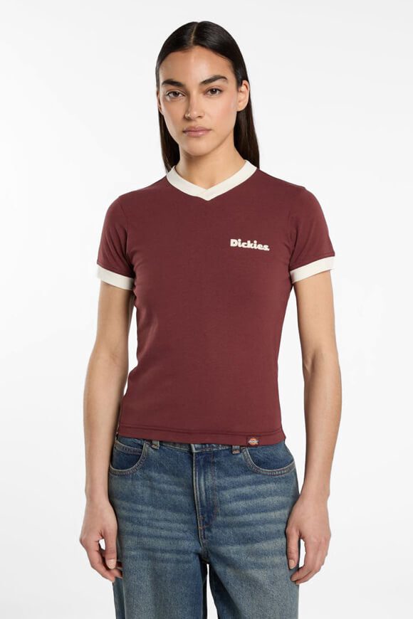 Dickies Slayden Ringer T-Shirt - Andorra M Damen