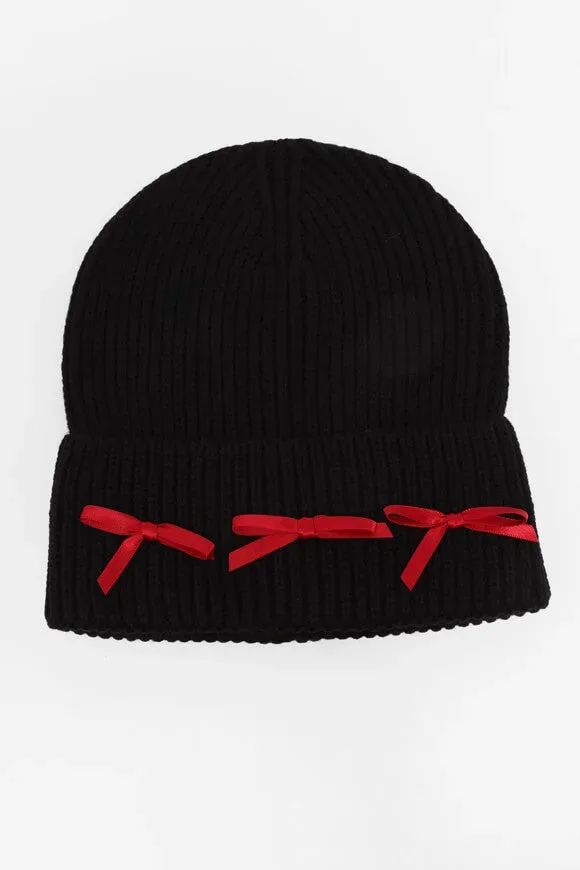 My Accessories London Beanie - Black Einheitsgroesse Damen