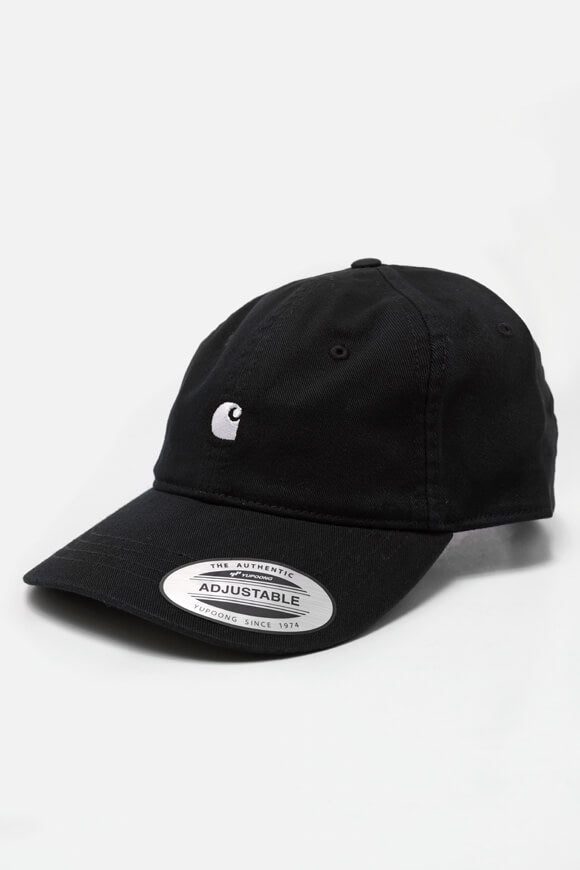 Carhartt WIP Madison Logo Strapback Cap - Black + White Einheitsgroesse Herren