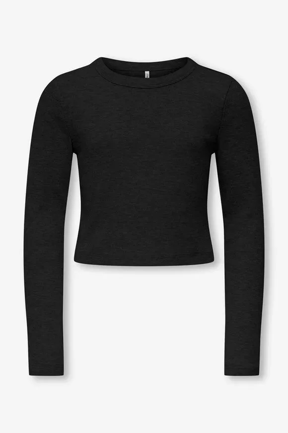 Only KOGBINA Geripptes Langarmshirt - Black 146-152 Kids