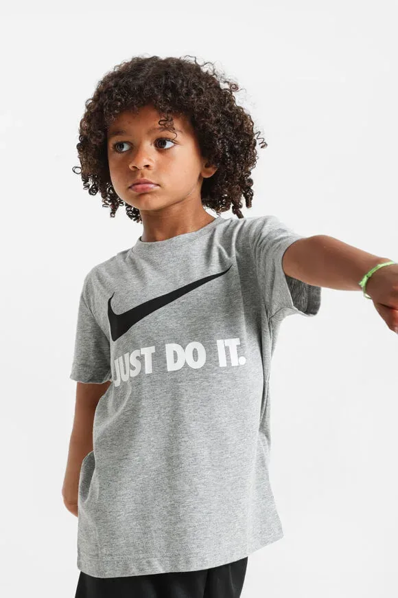 Nike Kids T-Shirt - Grau meliert + Weiss 5y