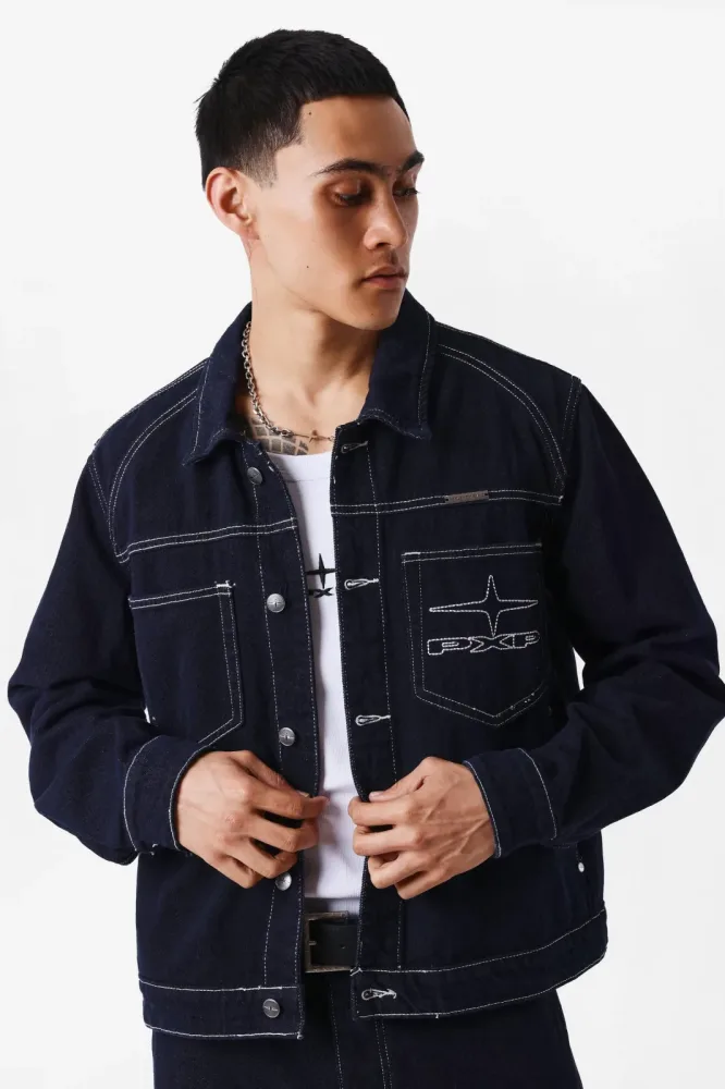Project X Paris Jeansjacke - Raw Denim M Herren