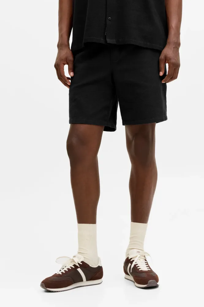 Jack & Jones JPSTJAIDEN Shorts aus Waffelstoff - Black L Herren