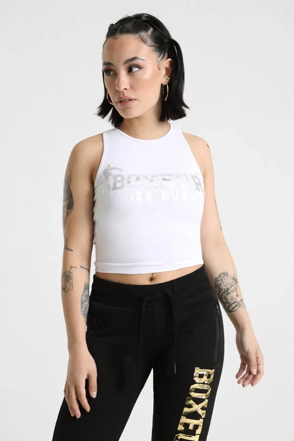 Boxeur des Rues Crop Tanktop - White S Damen