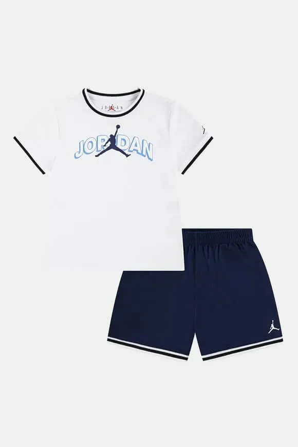 Jordan Matching Taping Mesh Baby-Set - White + Midnight Navy 12m