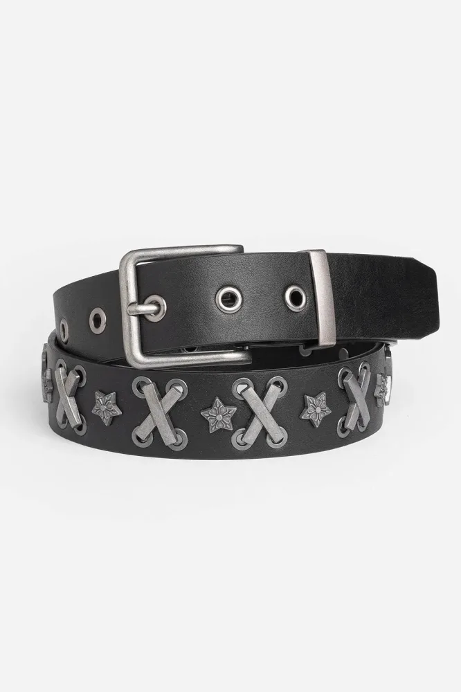 Minga London X-Laced Gürtel - Black Einheitsgroesse Damen