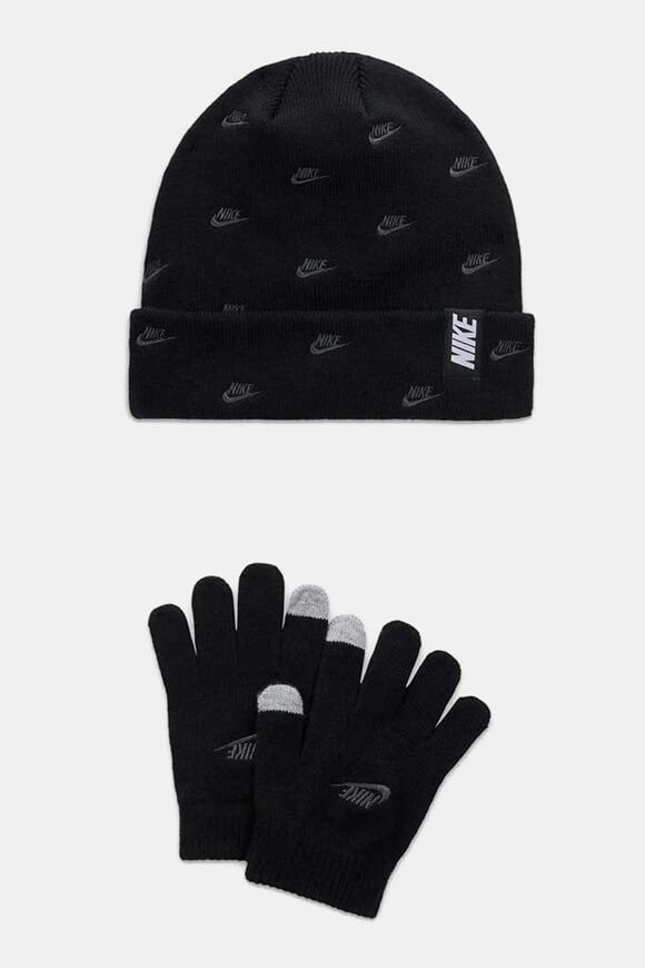 Nike Set: Beanie und Touchscreen Handschuhe - Black Einheitsgroesse Kids