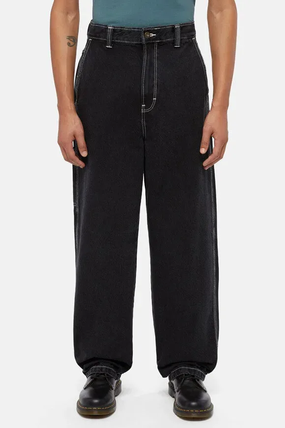 Dickies Madison Baggy Fit Jeans - Black Washed 29/30 Herren