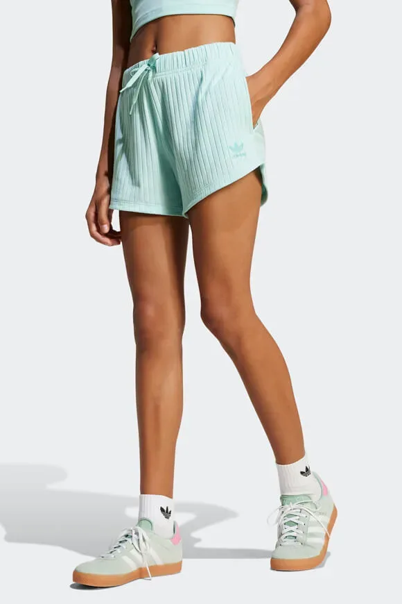 Adidas Originals Gerippte Shorts - Semi Flash Aqua 140 Kids