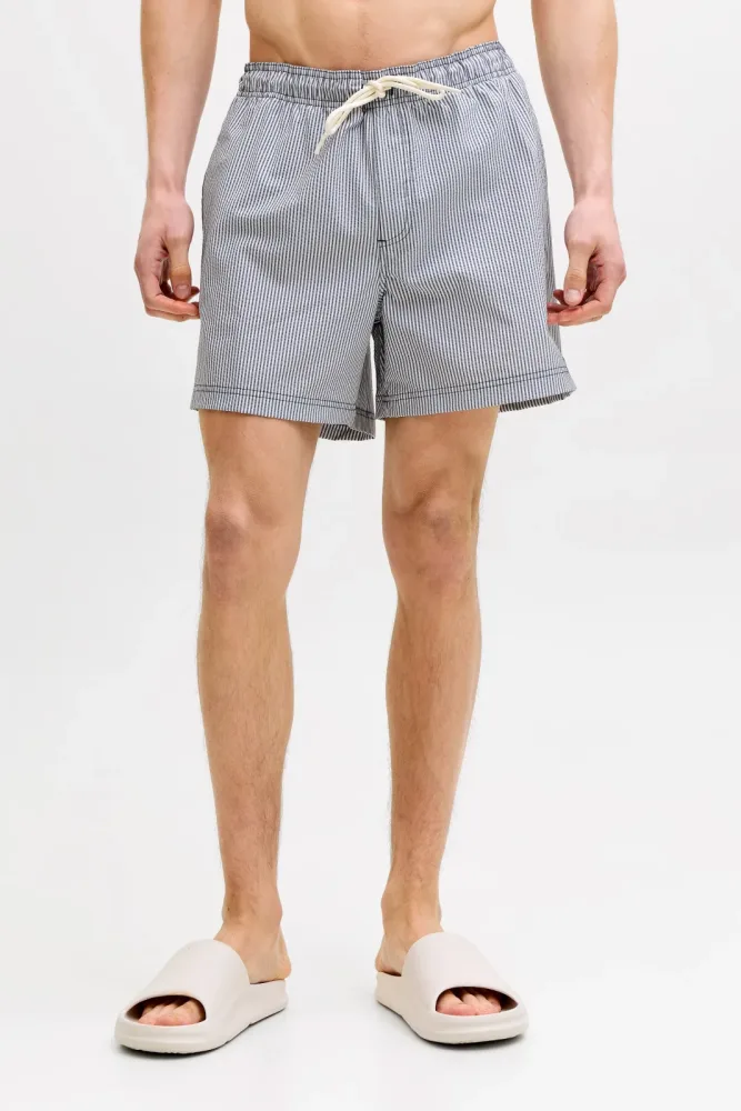 Jack & Jones JPSTMAUI Seersucker Badeshorts - Navy Blazer L Herren