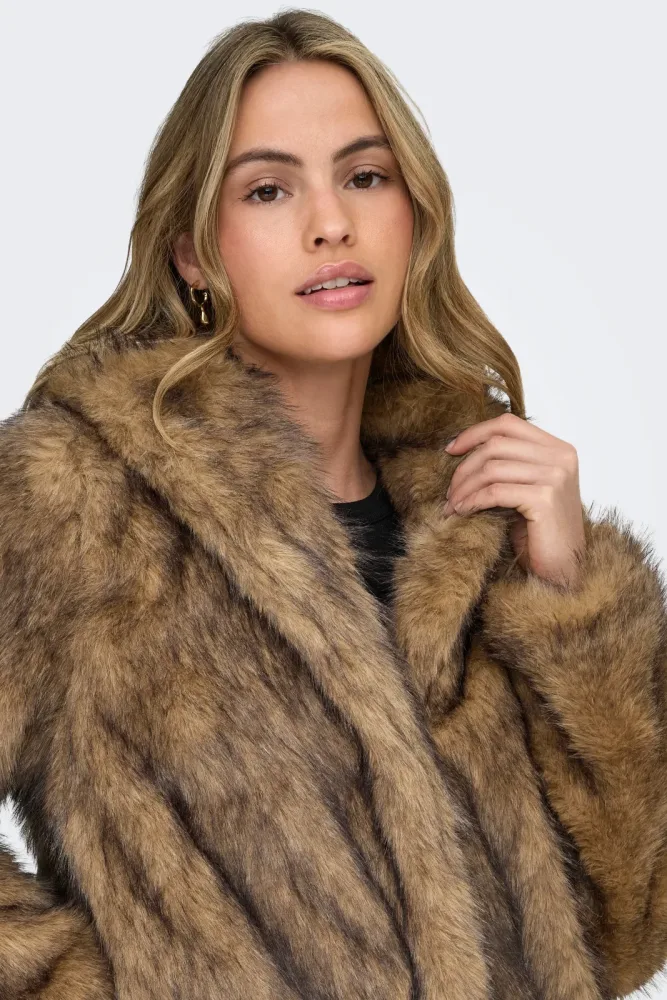 Only ONLDAWN Kunstpelzmantel - Tannin XS Damen