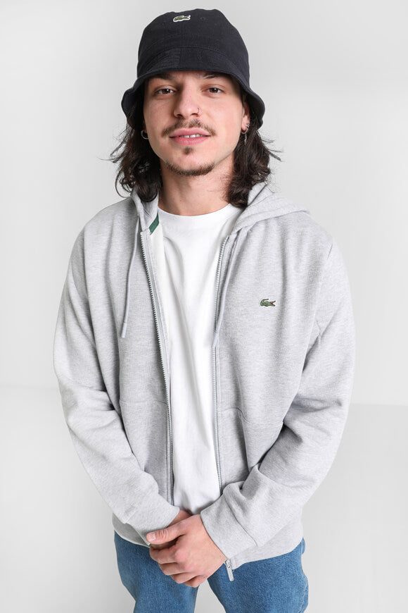 Lacoste Kapuzensweatjacke - Hellgrau meliert S Herren