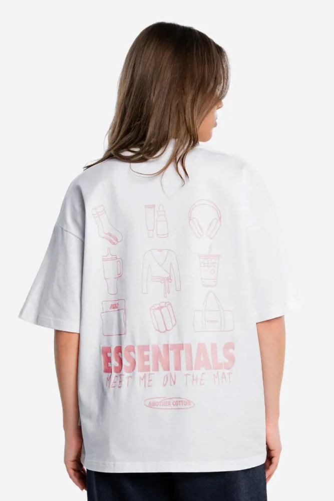 Another Cotton Oversize T-Shirt - White S Damen