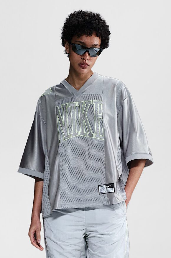 Nike Oversize T-Shirt - Light Smoke Grey S Damen