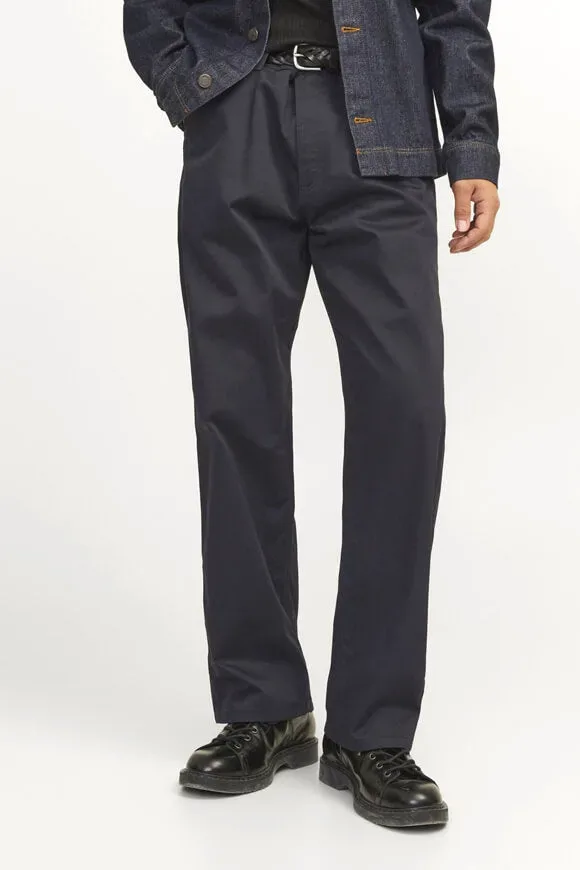 Jack & Jones Alex Clean Wide Leg Worker Hose L32 - Black 28/32 Herren