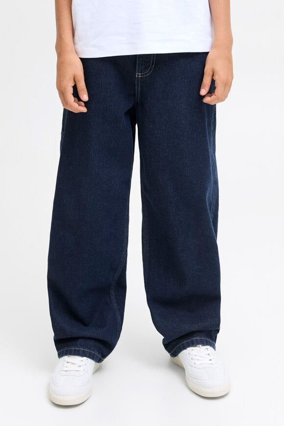 Jack & Jones Junior Alex Carpenter Baggy Fit Jeans - Dark Blue Denim 140 Kids
