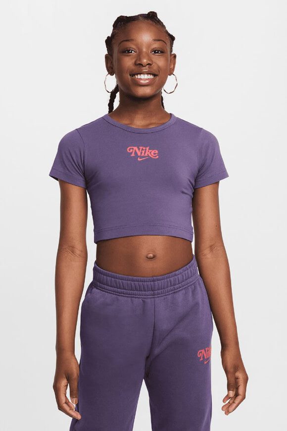 Nike Sportswear Crop T-Shirt - Dark Raisin S Kids