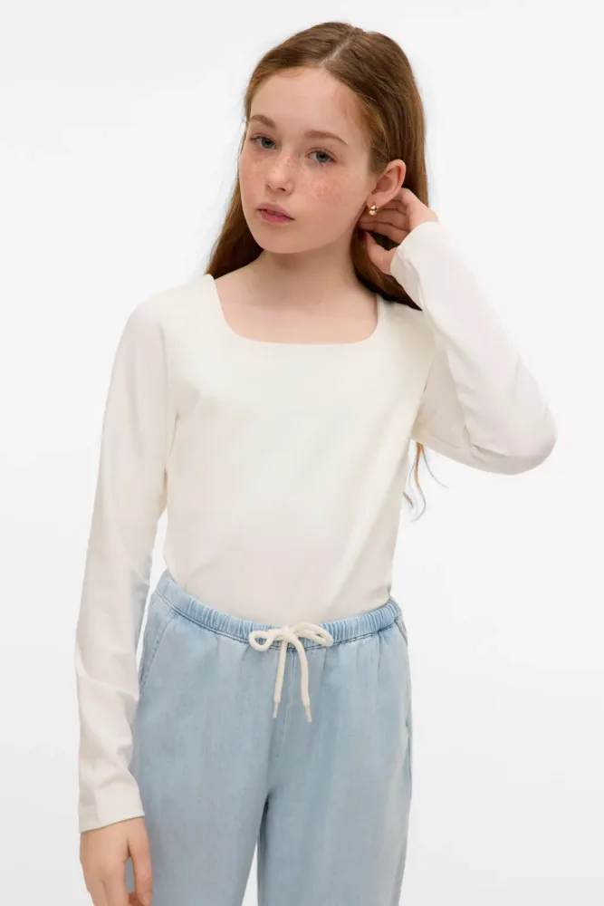 Vero Moda VMMILLION Langarmshirt - Snow White 146-152 Kids