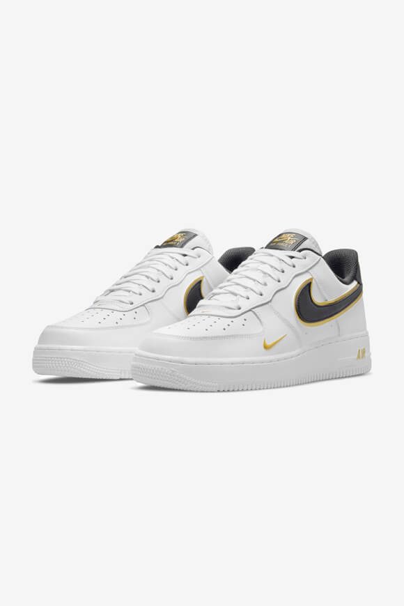 Nike Air Force 1 '07 Sneaker - White + Black + Metallic Gold EU42 Herren