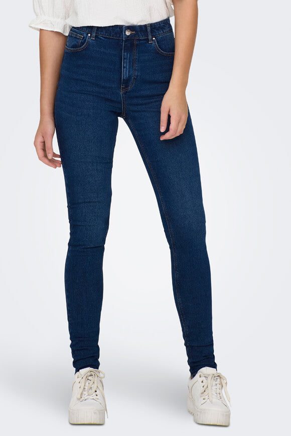 Only Druna High Waist Skinny Jeans L32 - Dark Medium Blue 27/32 Damen