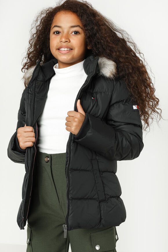 Tommy Hilfiger Kids Puffer Daunenmantel - Schwarz 10 Kids