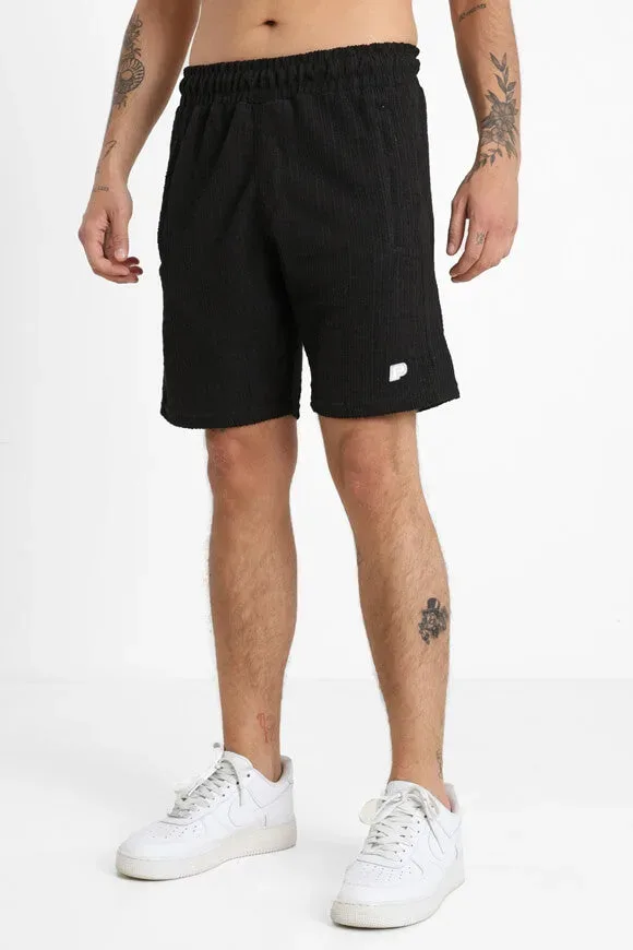 Pegador Strukturierte Stoffshorts - Black L Herren