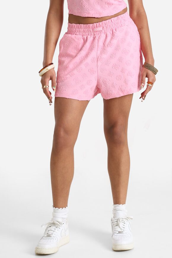Guess Jacquard Peony Sweatshorts - Pink XS Damen