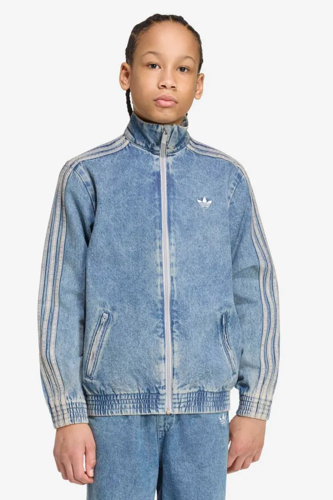 Adidas Originals Firebird Jeans Trainingsjacke - Worn Blue Denim 164 Kids