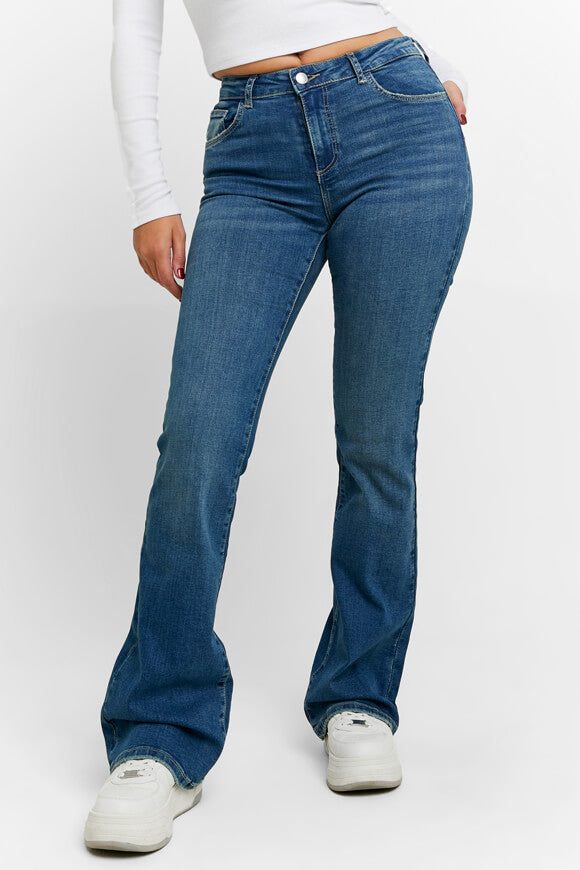 Tally Weijl Push-up Flare Jeans - Medium Blue Denim 36 Damen