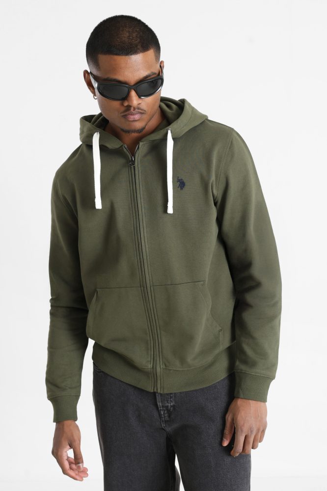 U.S. Polo Assn. Luke Kapuzensweatjacke - Olive S Herren